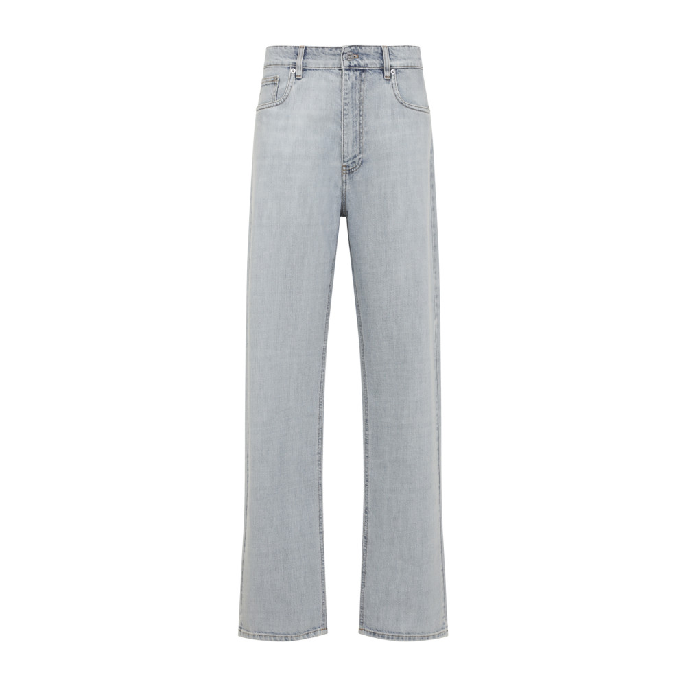 Blue Straight High Rise Jeans