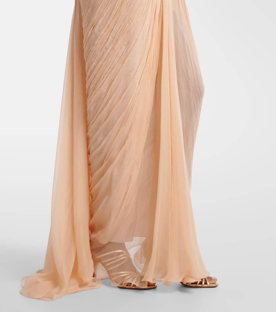Cecilia draped silk gown