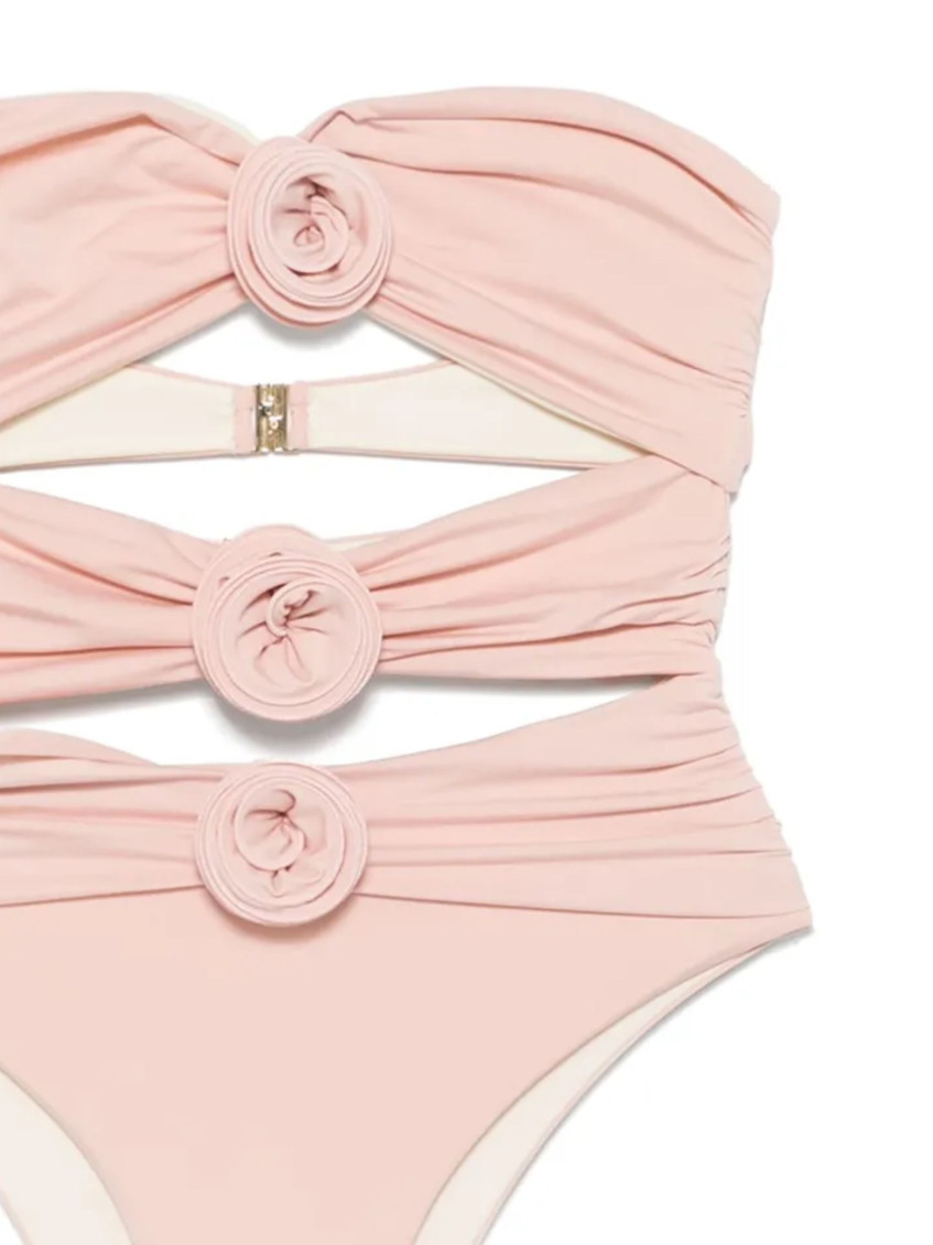 Pink Embellished Swimwear