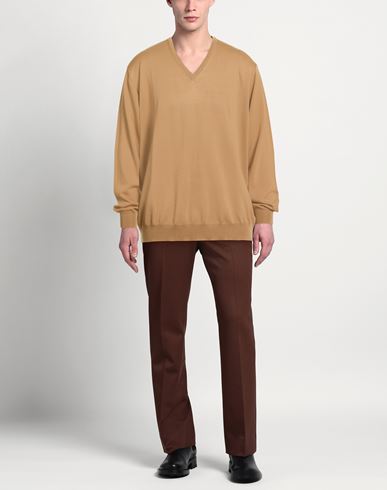 Man Sweater Beige Size 48 Virgin Wool