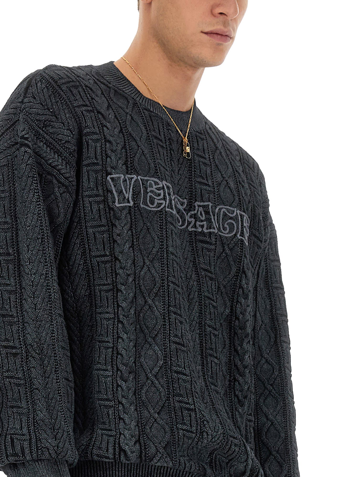 Knit With Greek Braid Work