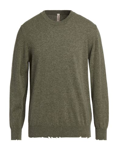 Man Sweater Military green Size XL Virgin Wool