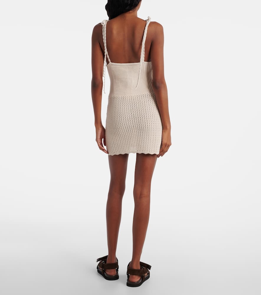 Knitted cotton minidress