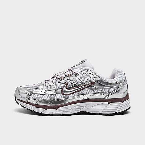 Women's P-6000 Casual Shoes in White/Metallic Silver/Black