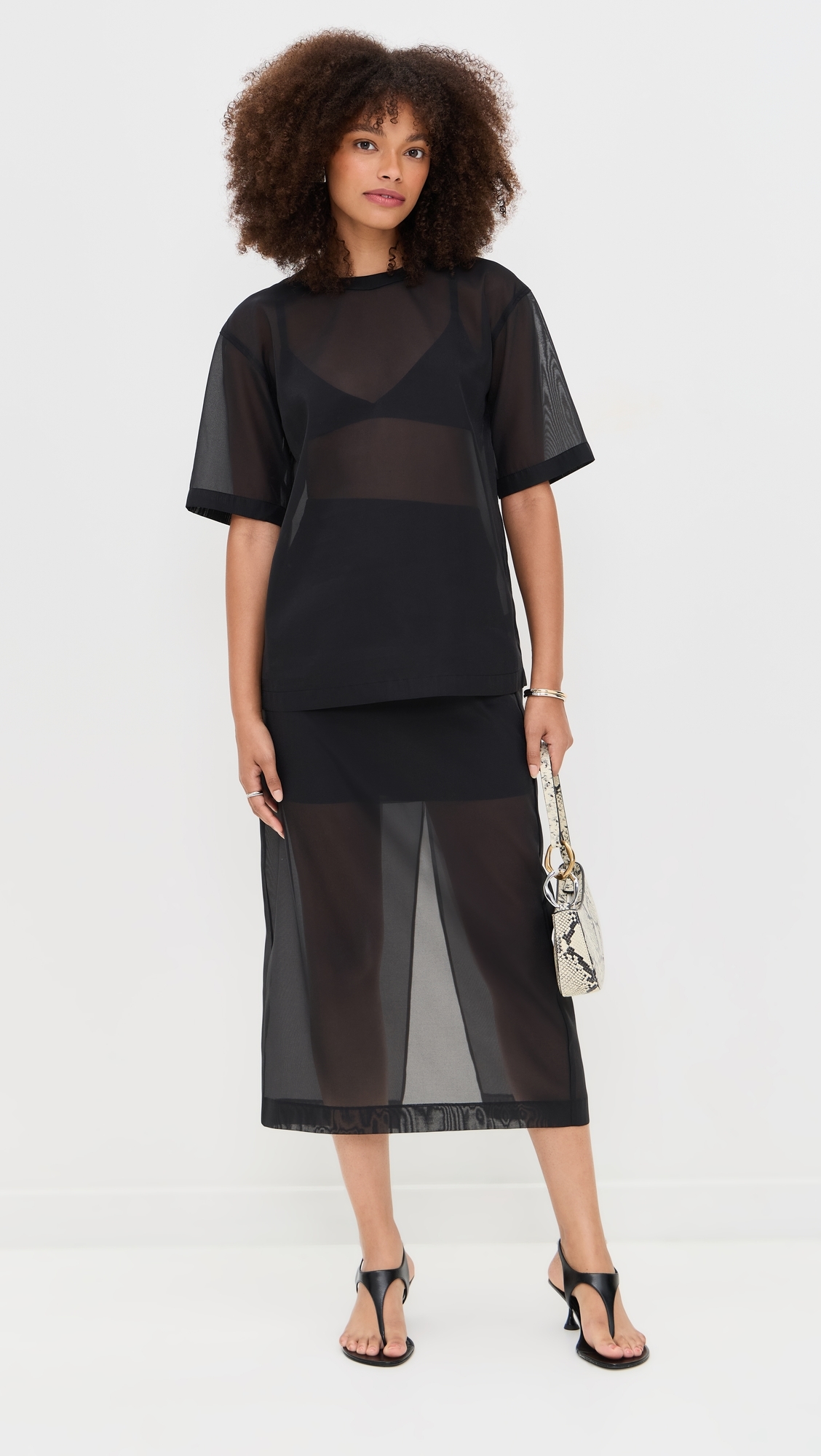 Olivia Organza Skirt Black