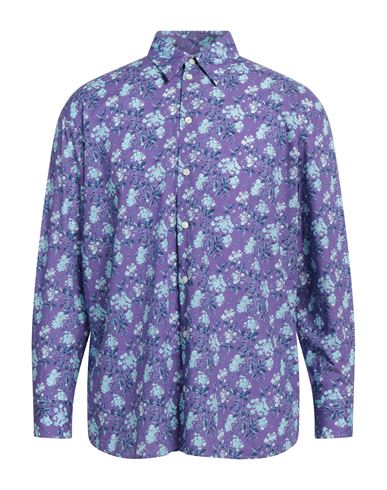 Man Shirt Purple Size S Cotton
