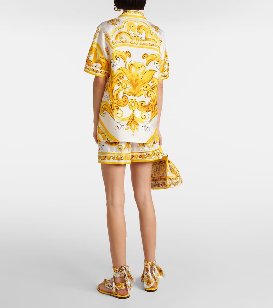 Majolica silk twill shirt