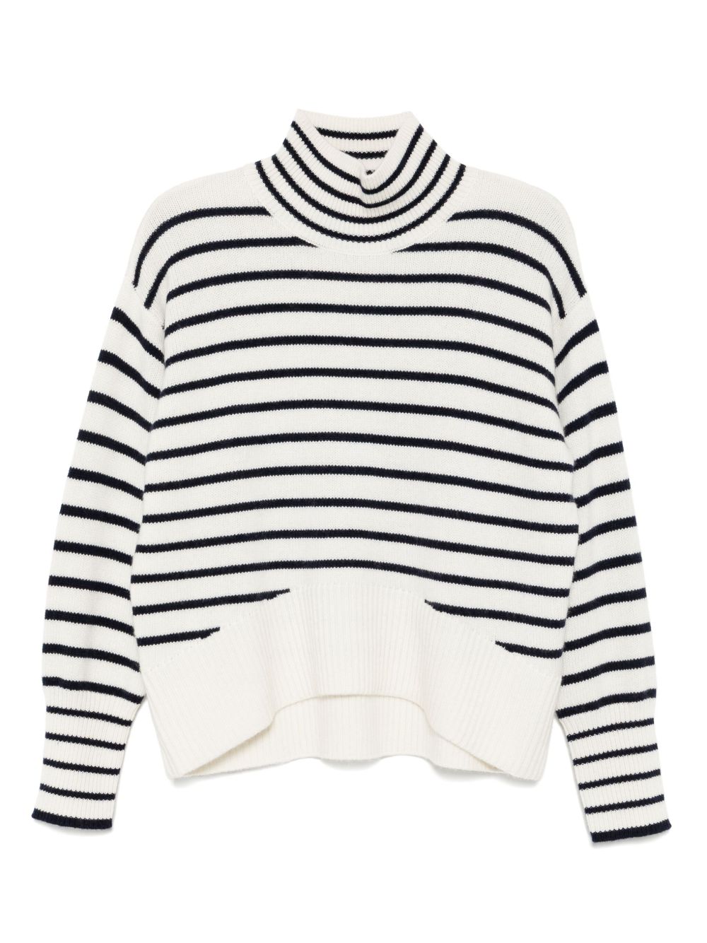 AEXAE cashmere striped jumper - White