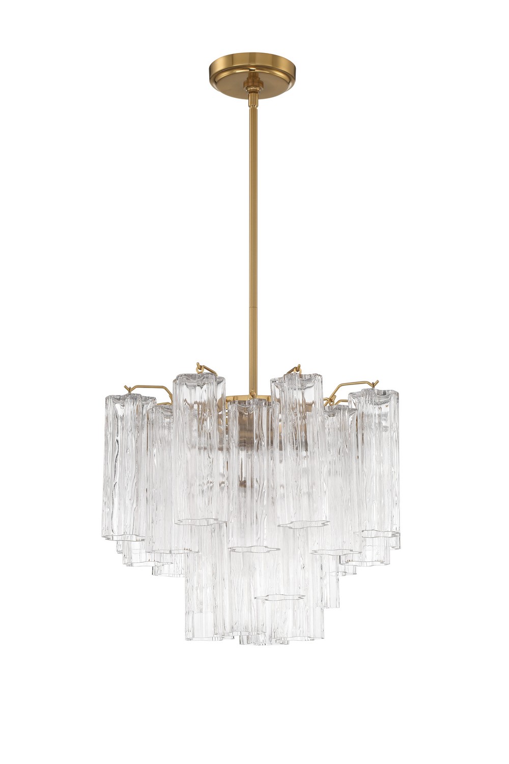 Aged Brass Four Light Chandelier from the Addis Collection