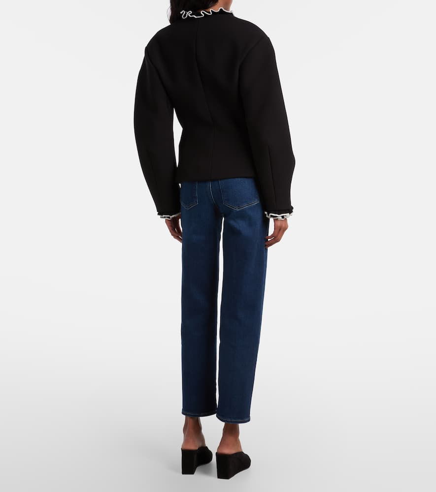 Caia cropped mid-rise straight jeans