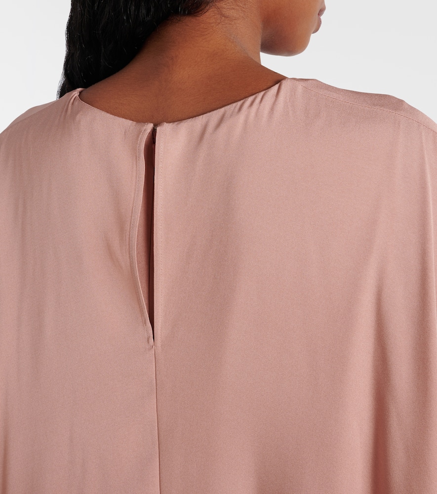 Embellished caped maxi dress