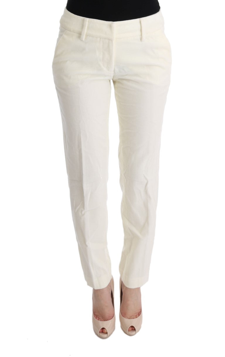 Cotton Regular Fit Trousers — White