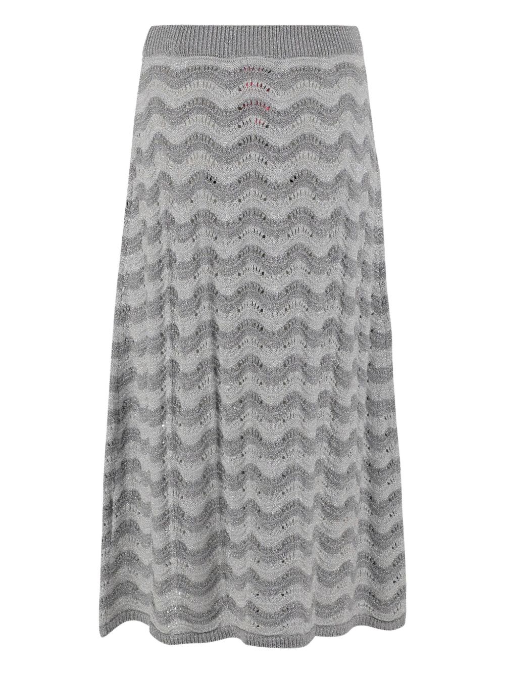Openwork midi skirt - Grey