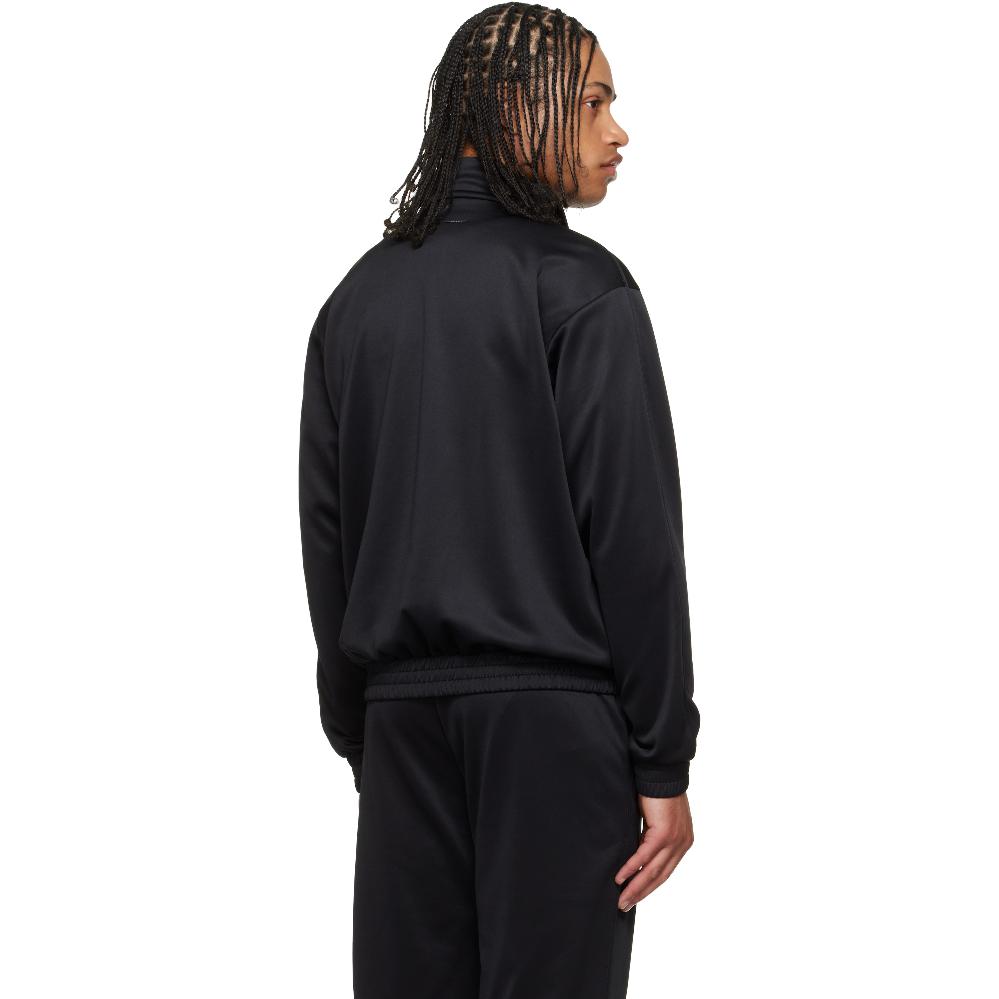 Black Embroidered Logo Track Jacket