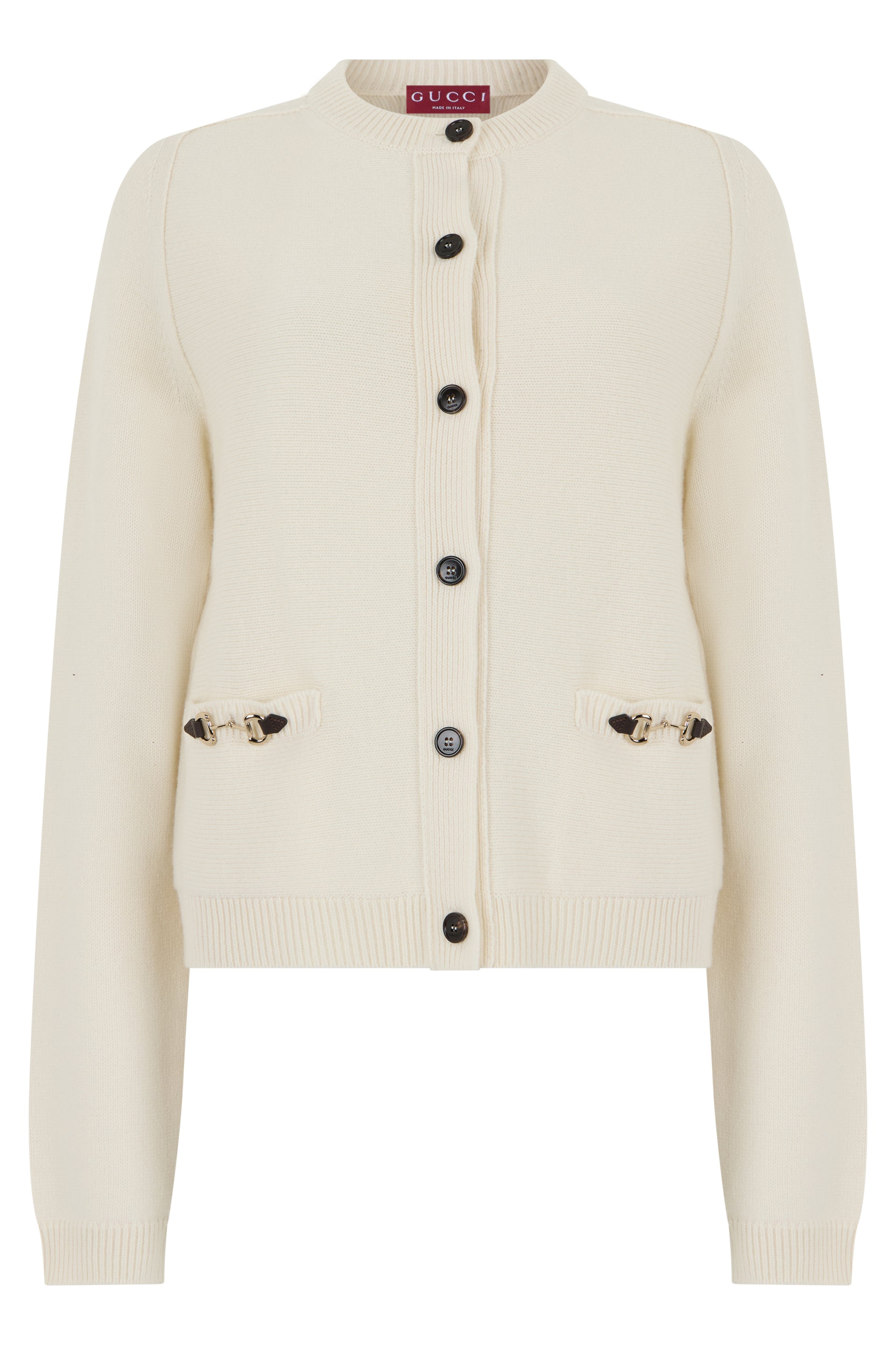Wool Cashmere Cardigan with Horsebit