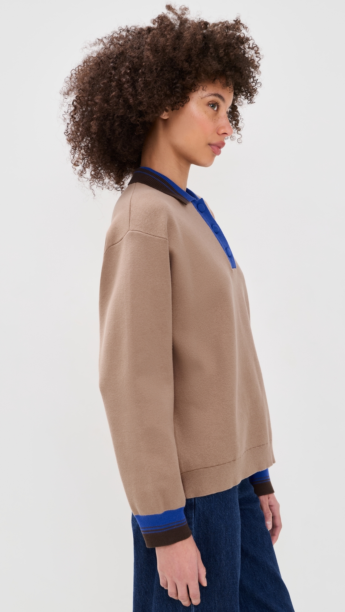 Chira Pullover Camel Blue Mix