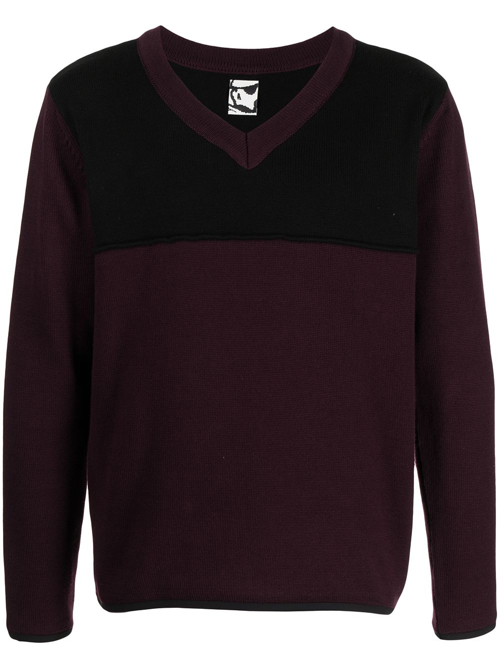 V-neck knit jumper - Purple