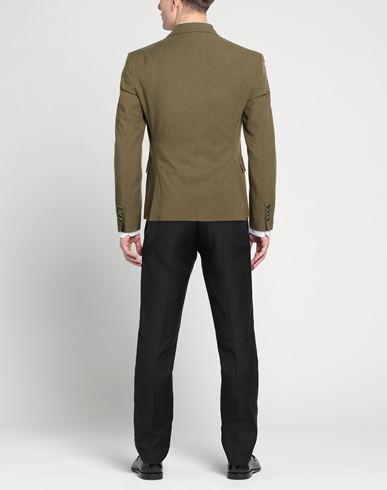 Man Blazer Military green Size 38 Viscose, Linen