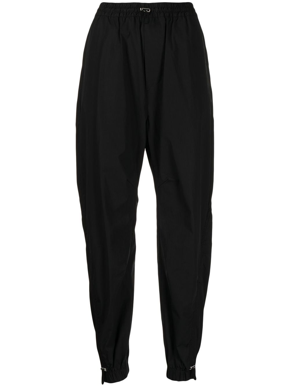 High-waisted tapered trousers - Black