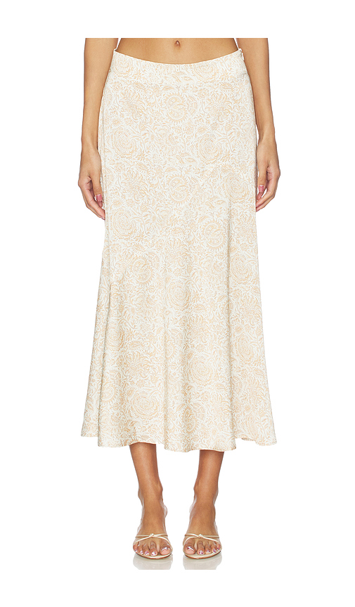 Rosewater House Zoya Skirt in Cream,Orange. - L also in