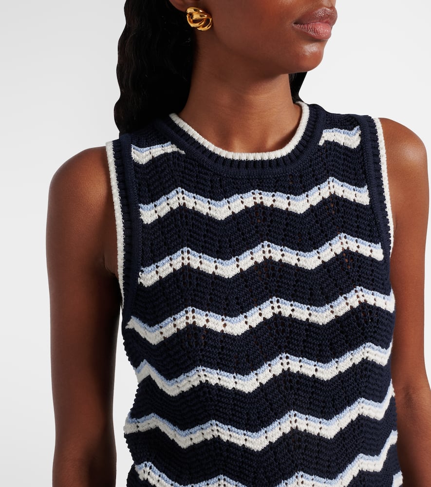 Jerrel cropped cotton-blend sweater vest