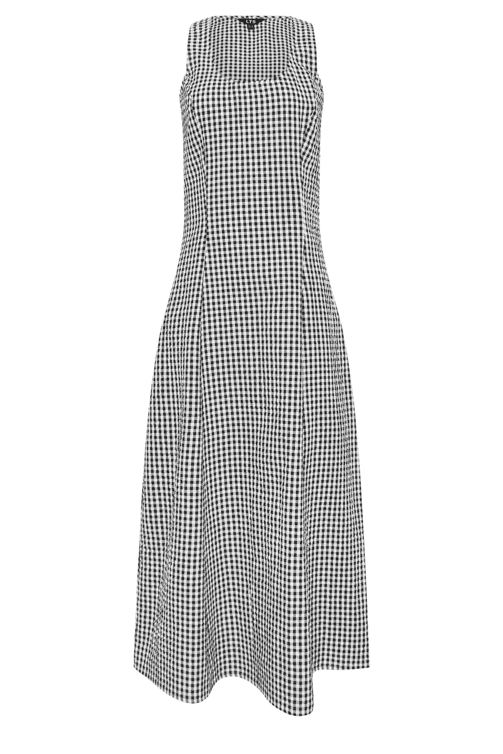 Long Tall Sally Women's Tall Gingham Midi Dress in Black