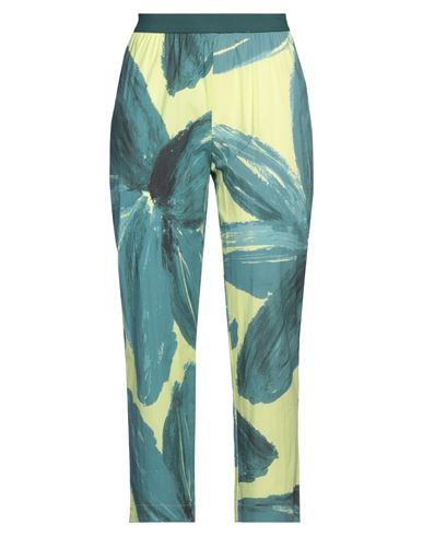 Liviana Conti Woman Pants Lime green Size 2 Cotton, Polyamide, Elastane