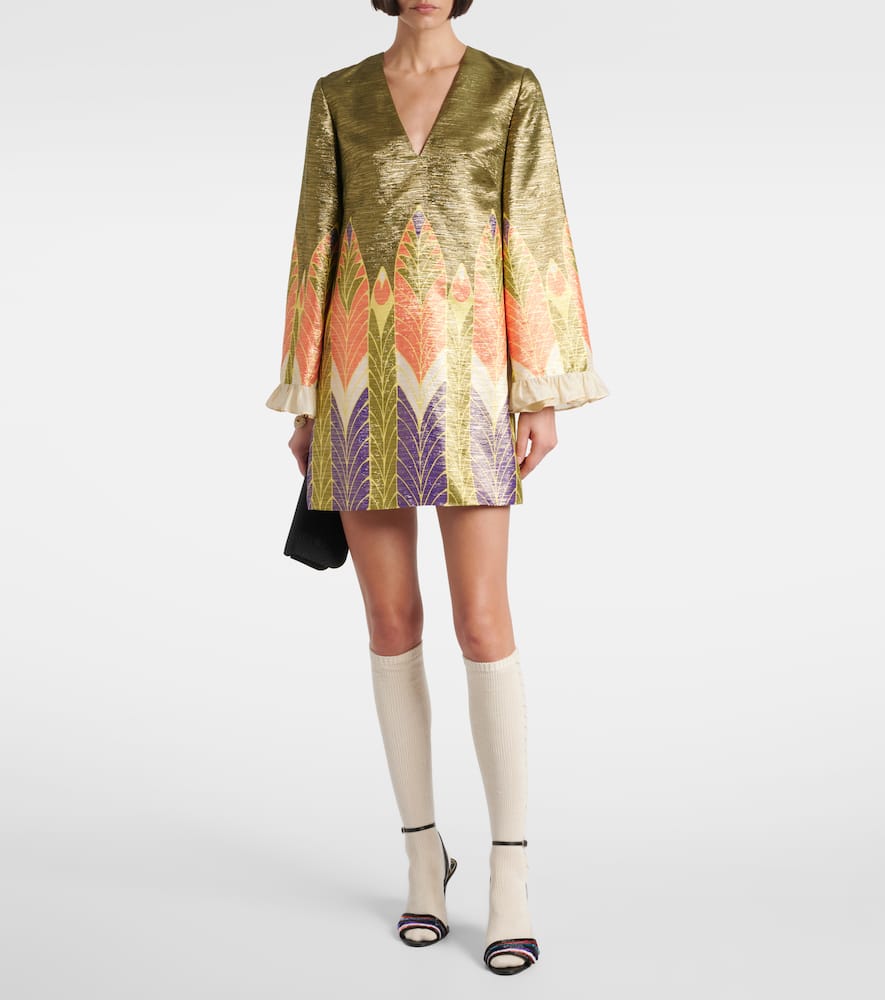 Escape printed silk-blend minidress