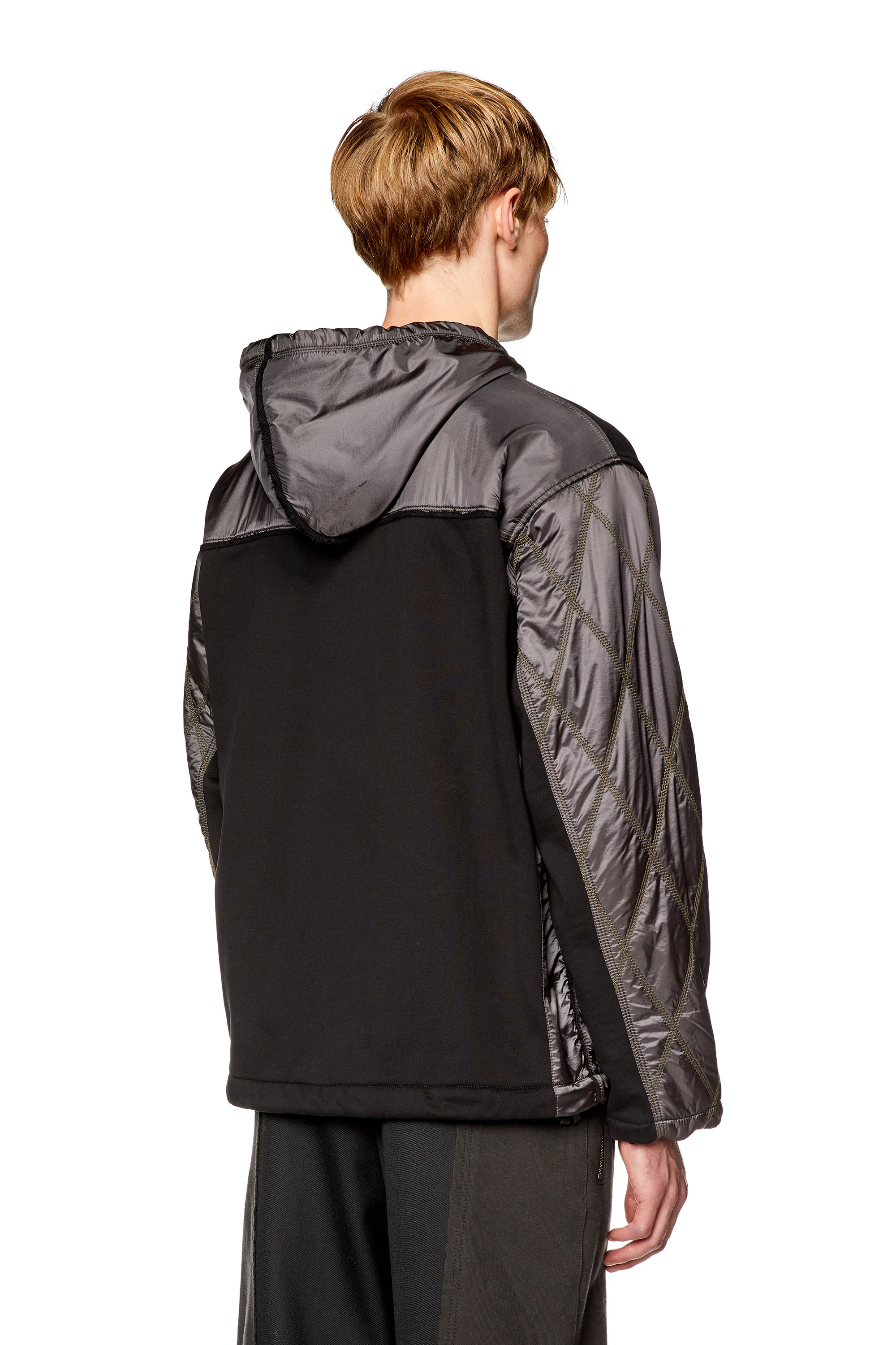J-Rombe zipped hooded jacket - Black