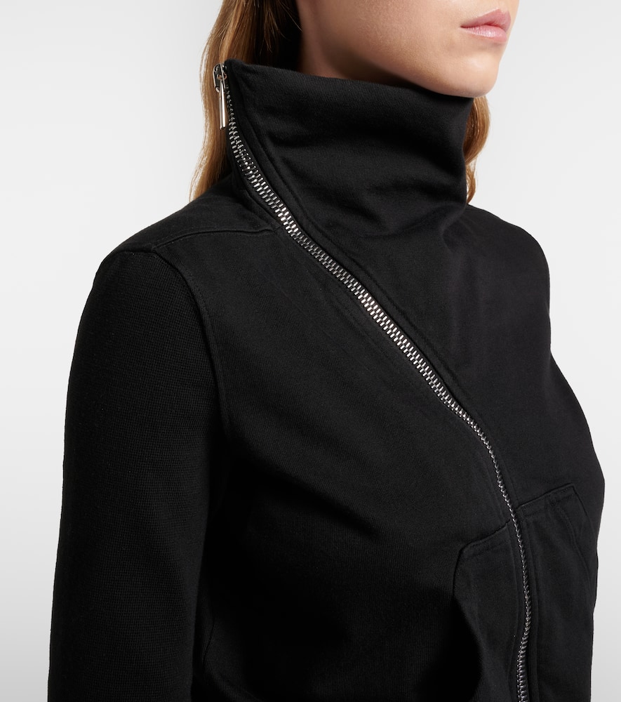 Belted cotton jersey sweatshirt
