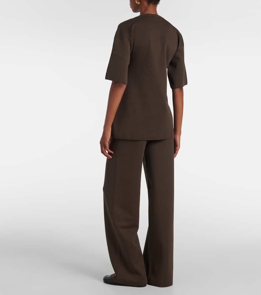 Dwyn wool and cotton-blend T-shirt