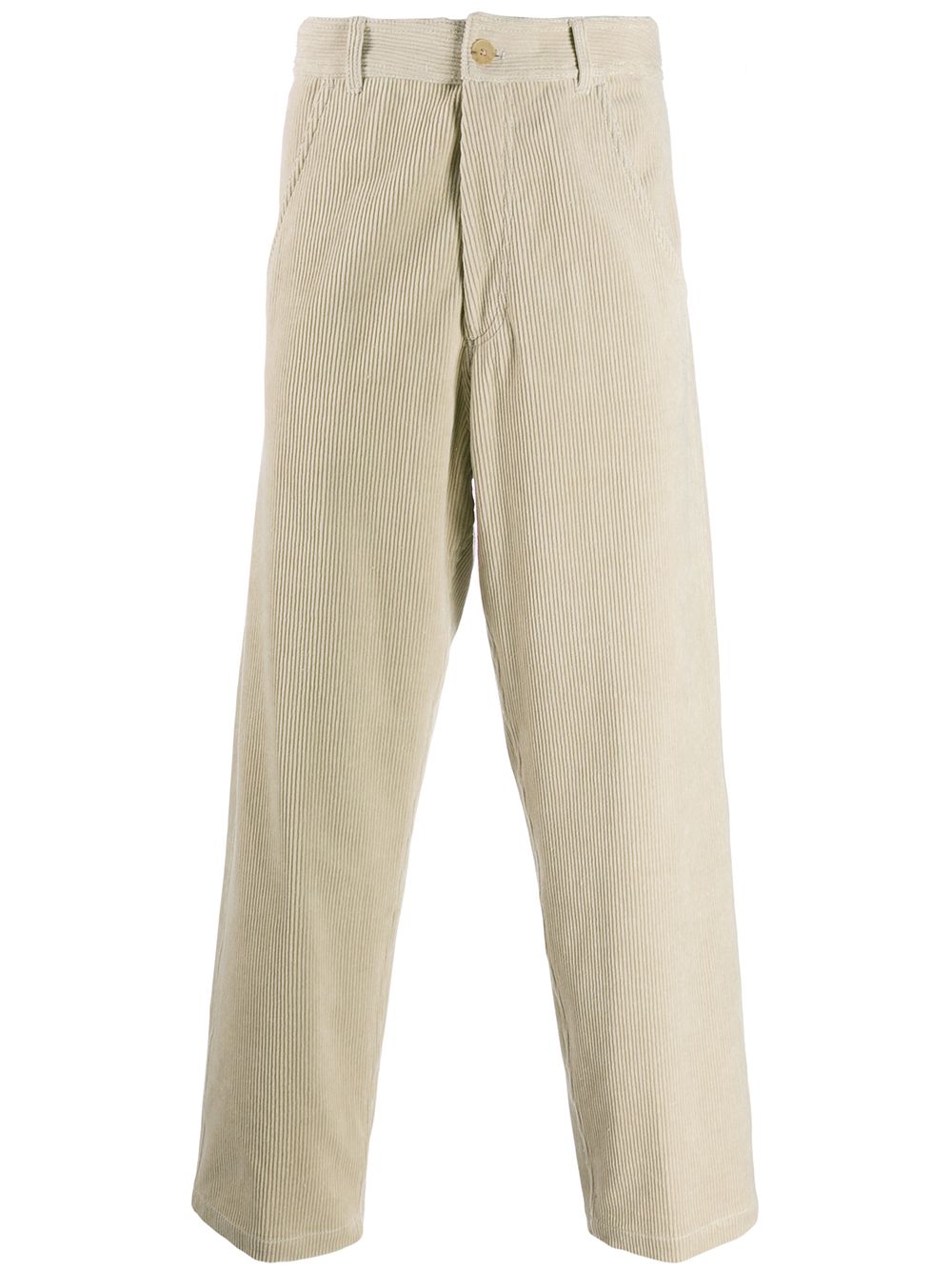 Corduroy wide leg trousers - Neutrals
