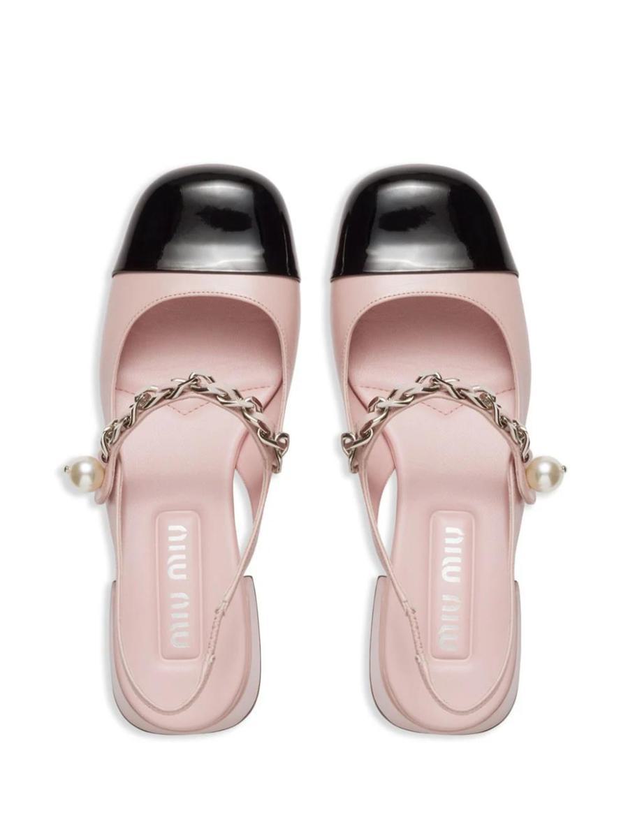 Leather Slingback Pumps