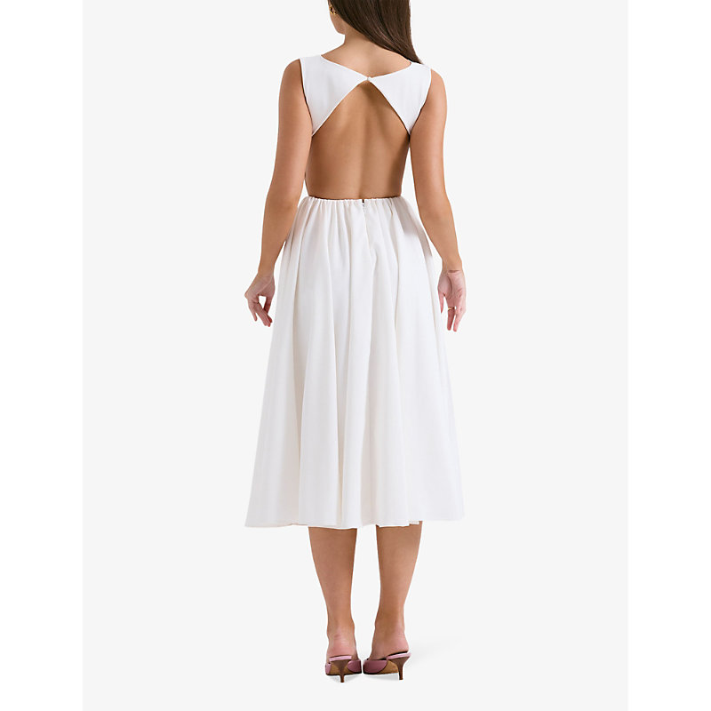 Cindy Cut-out Woven Midi Dress
