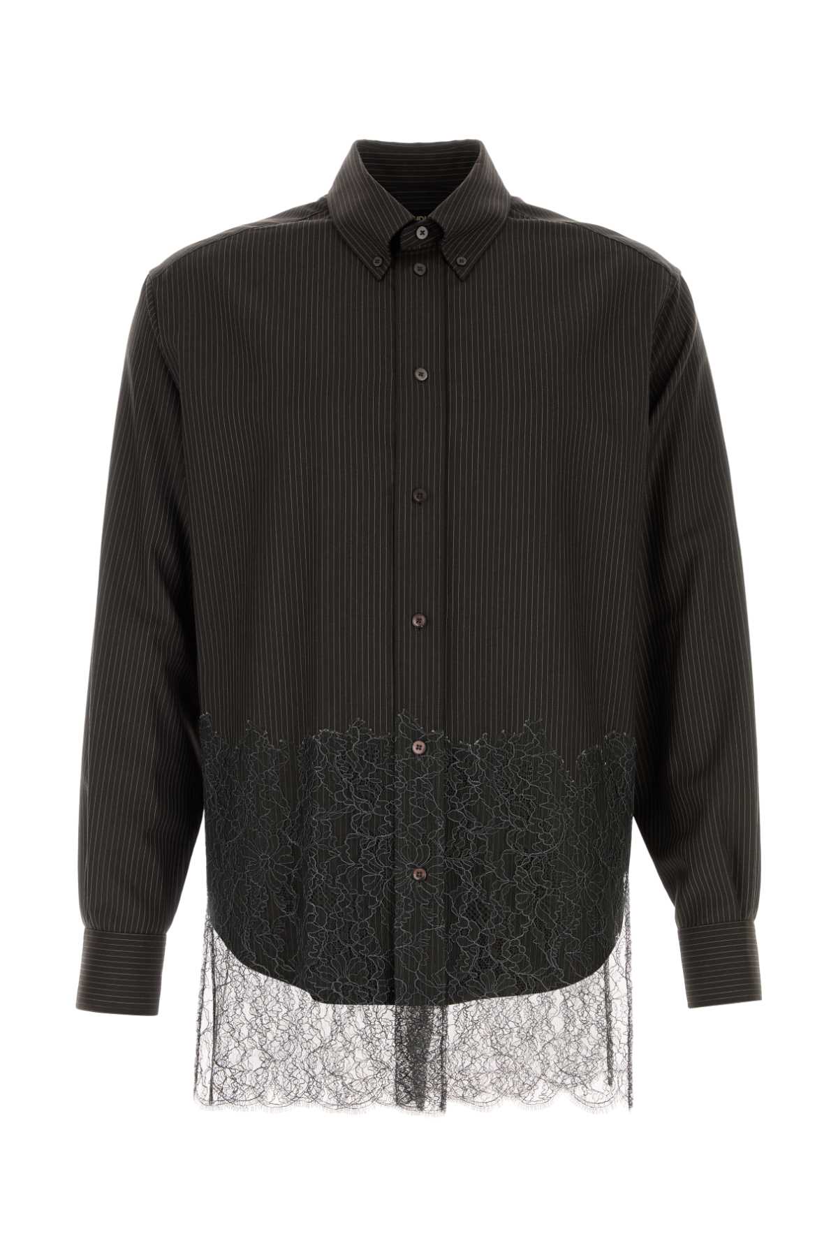 Embroidered Wool Shirt