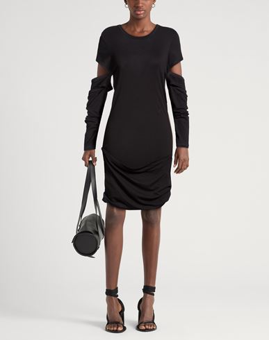 Woman Mini dress Black Size M Pima Cotton, Modal