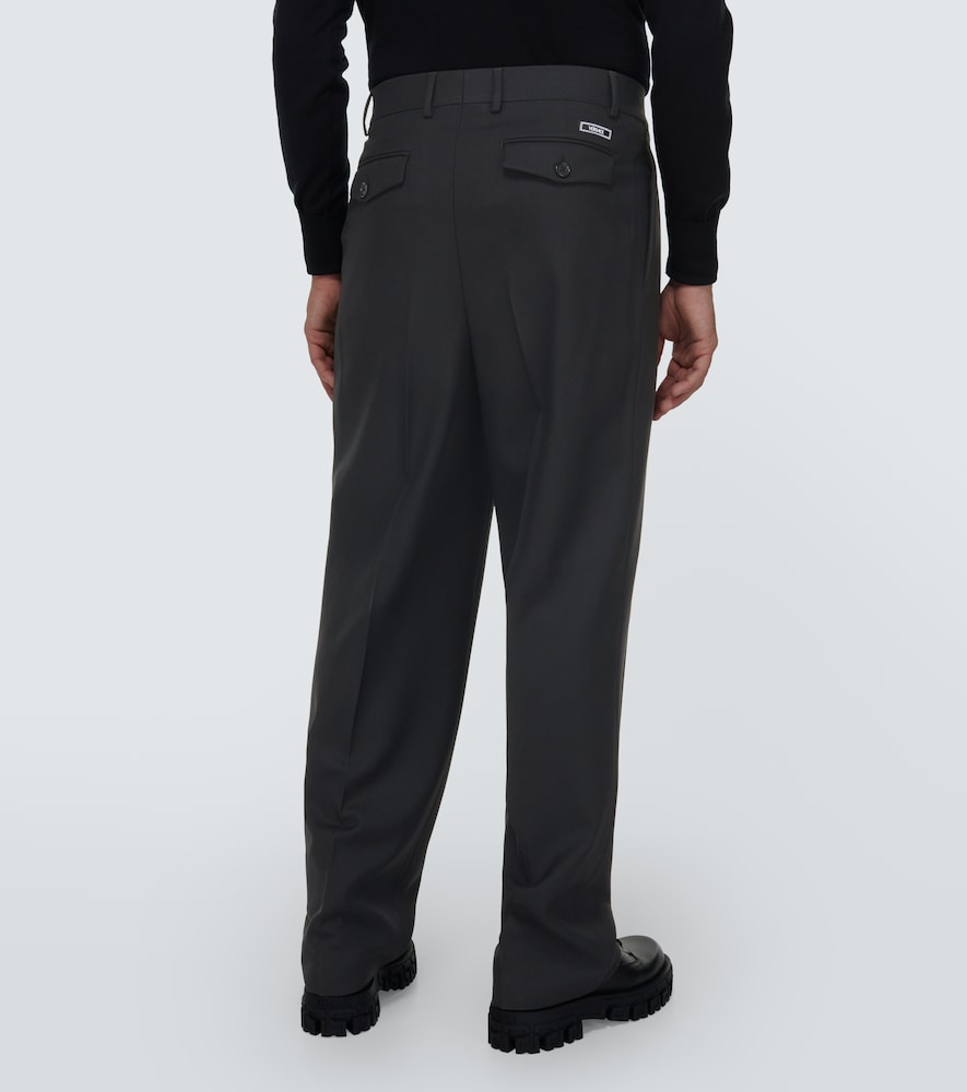 Wool slim pants