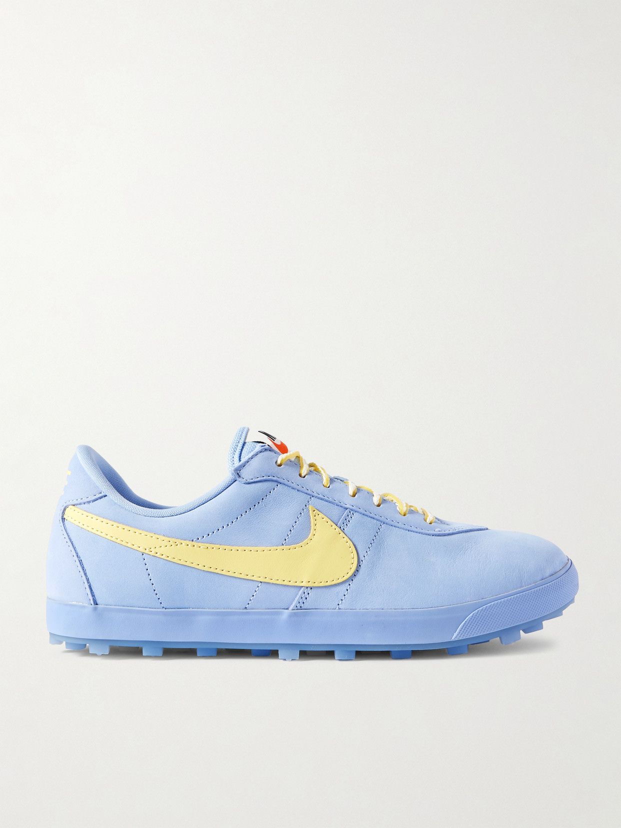 Astrograbber Leather-trimmed Nubuck Sneakers - Yellow