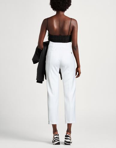 Woman Pants White Size 4 Polyester, Elastane