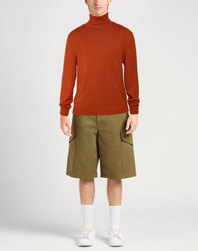Man Turtleneck Rust Size M Cotton, Acrylic, Virgin Wool