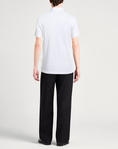 Man Polo shirt White Size L Cotton, Viscose, Polyester