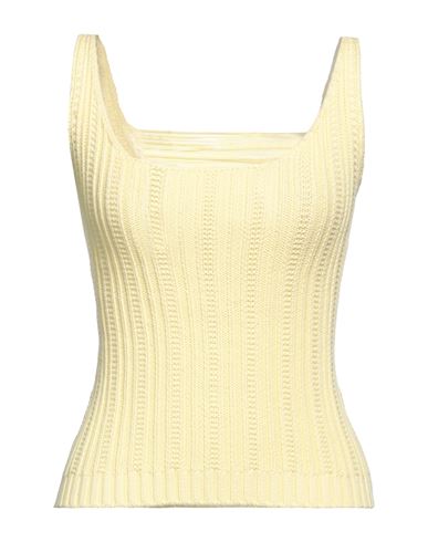 Woman Top Pastel yellow Size M Cotton, Polyamide