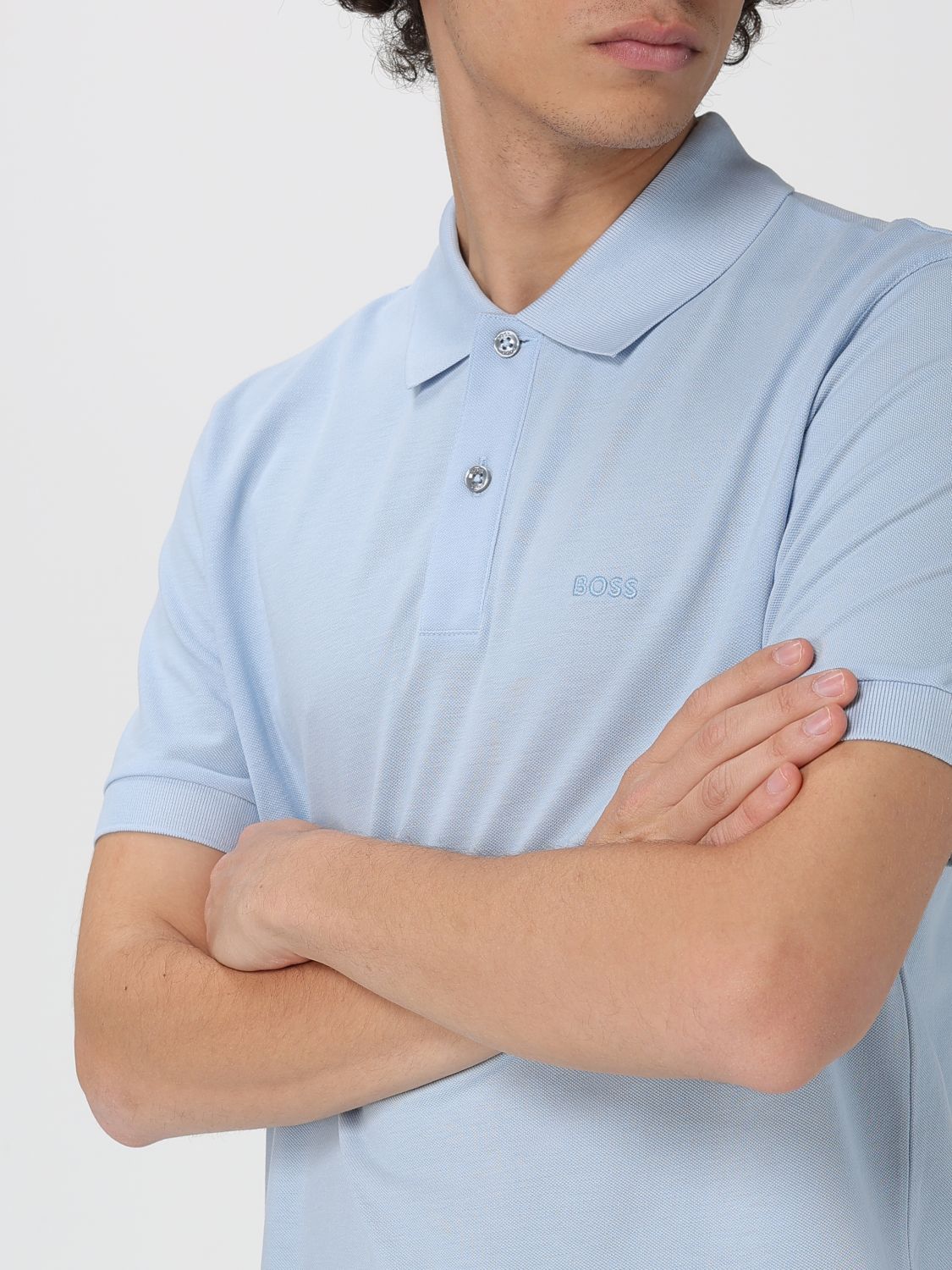 Polo Shirt Men color Sky
