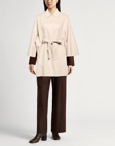 Woman Coat Ivory Size L Cashmere