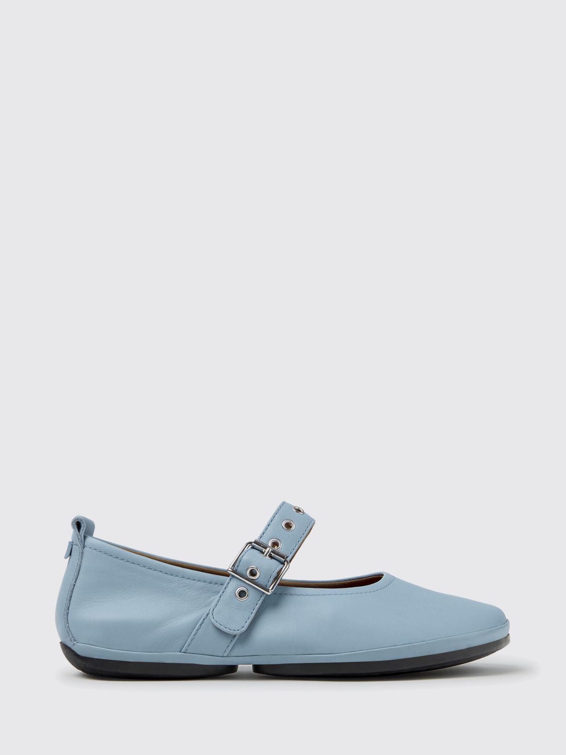 Right Nina Calfskin Mary Jane Flats with Adjustable Strap