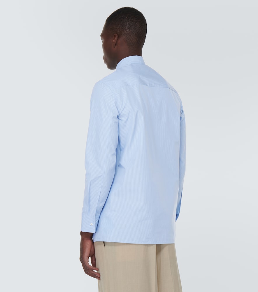 Pinstriped cotton shirt