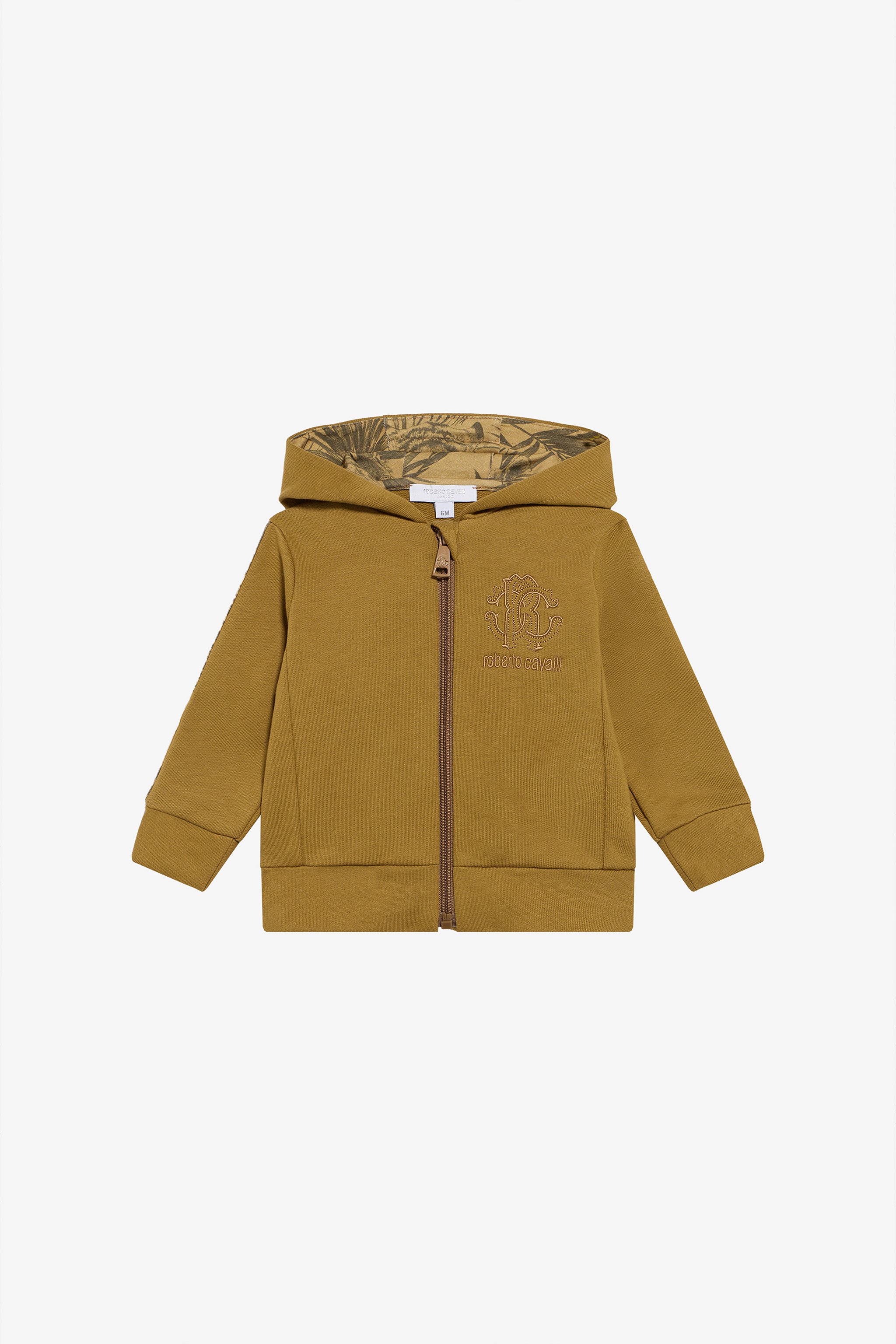 Mustard Hoodie With Monogram Rc