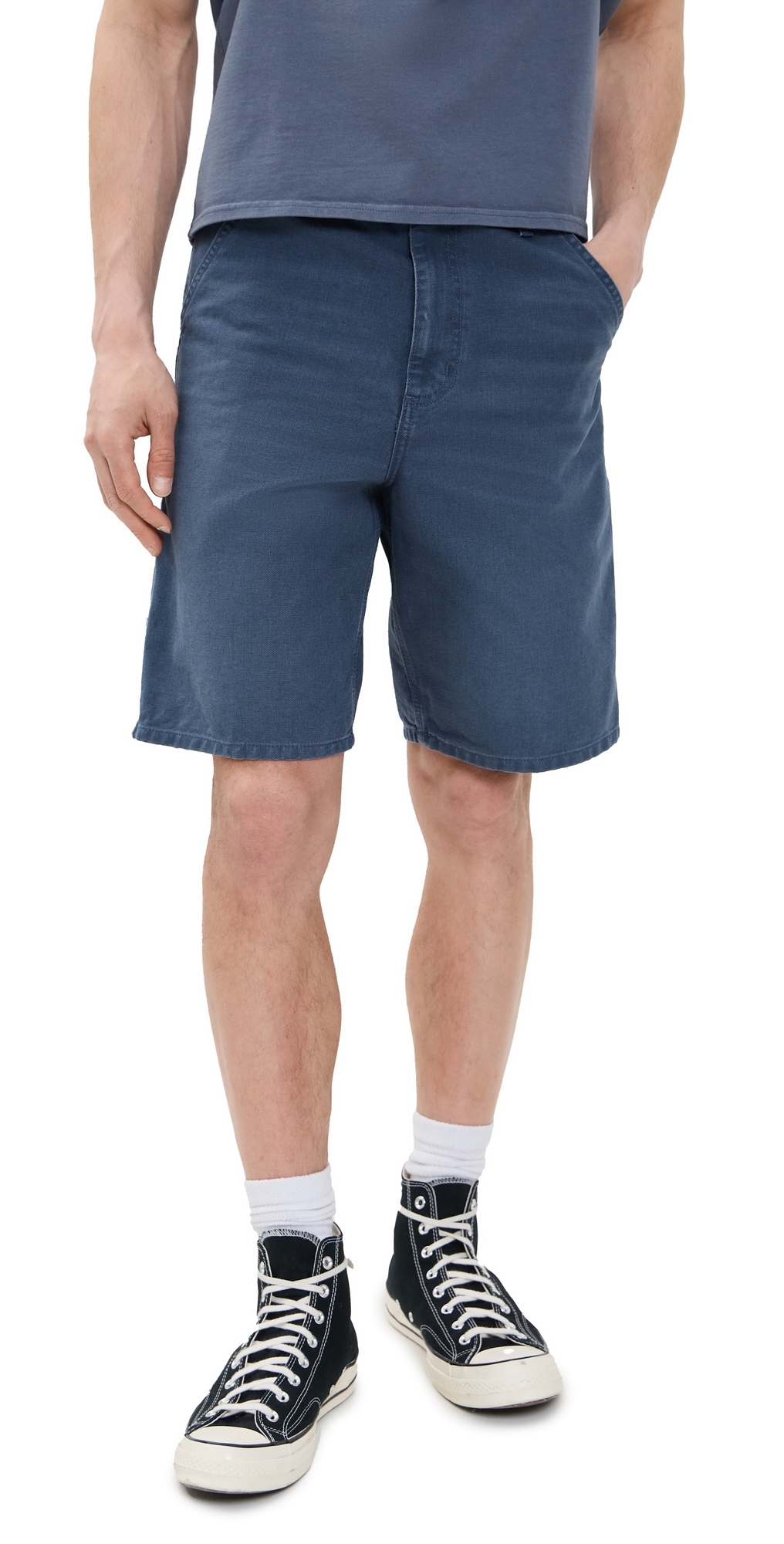 Carhartt WIP Single Knee Shorts 9.5 Dusky Blue