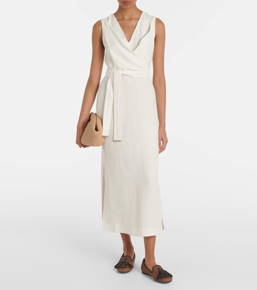 Gathered midi dress