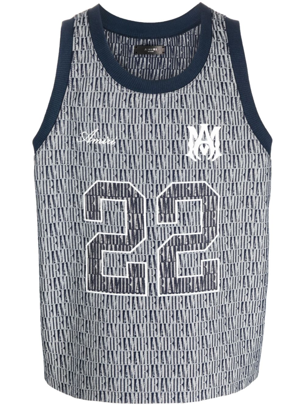 Graphic-print tank top - Blue